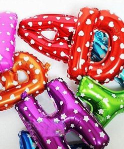 Polka Dot Happy Birthday Letter Foil Balloon Set 13 Letters2