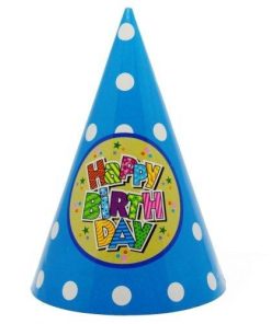 Polka Dot Happy Birthday Party Cone Cap For Kids Set Of 102