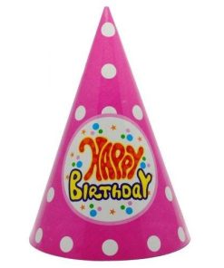 Polka Dot Happy Birthday Party Cone Cap For Kids Set Of 103