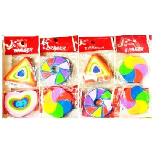 Rainbow color Different Shaped Eraser