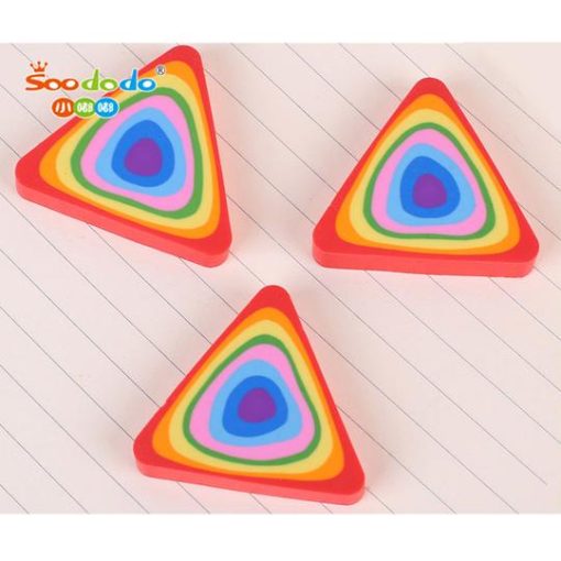 Rainbow color Different Shaped Eraser1