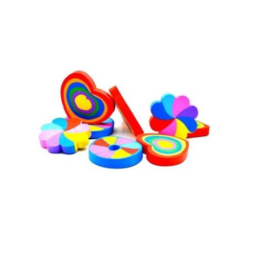 Rainbow color Different Shaped Eraser2