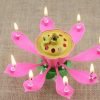 Rotating Lotus Flower Shape Musical Candle For Happy Birthday (Rotating And Musical) 2 Rotating Lotus Flower Shape Musical Candle For Happy Birthday Rotating And Musical
