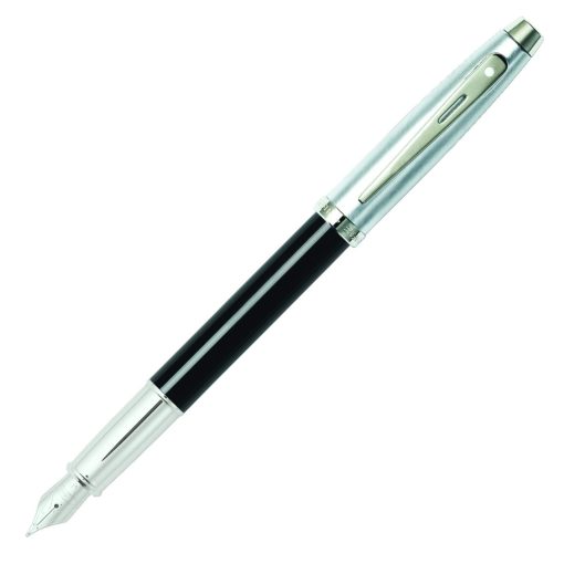 Sheaffer 100 9313 Black Chrome Fountain Pen img1