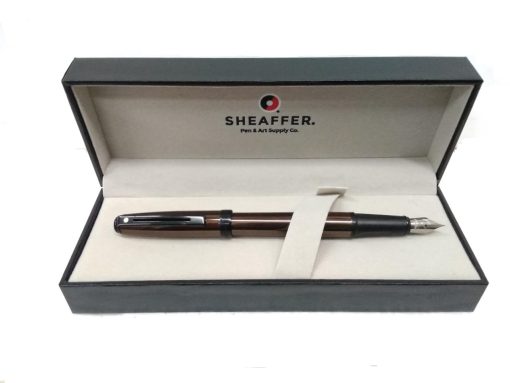 Sheaffer 376 Prelude Brown Fountain Pen with Black Trim img1