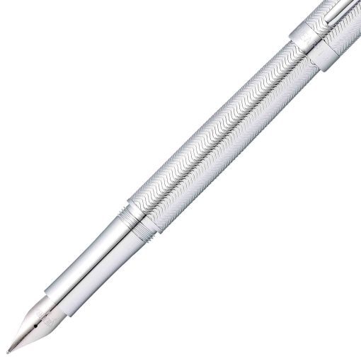 Sheaffer 9241 Intensity Engraved Chrome Fountain Pen img2