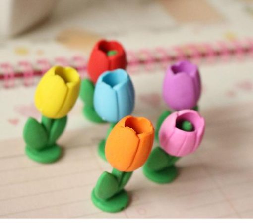 Tulip Flowers Eraser 2 Pcs