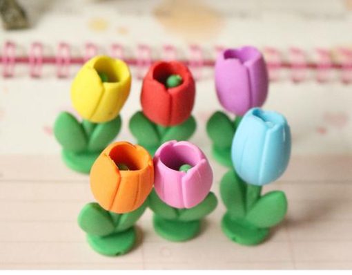 Tulip Flowers Eraser 2 Pcs1