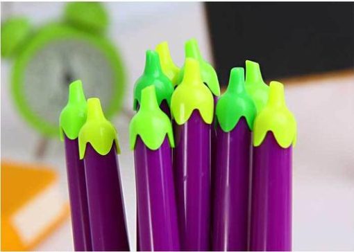 Vegetables Eggplant Shape Gel Ink Pens2