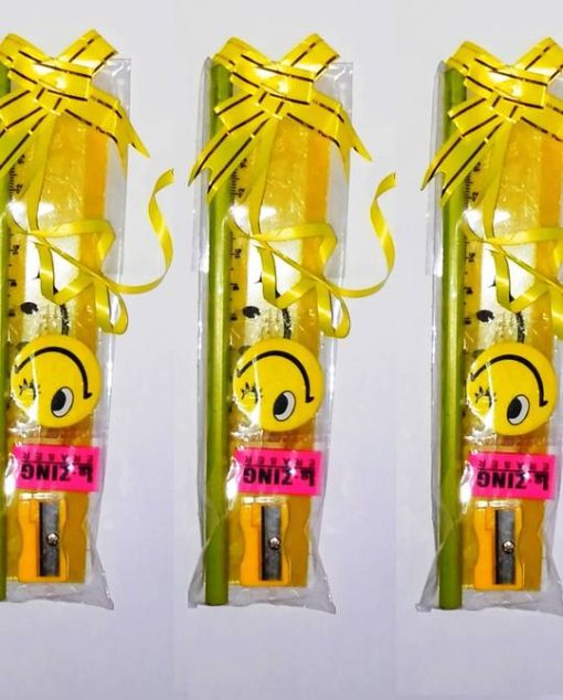 Yellow Smiley Stationery Gift Set 5 in 13