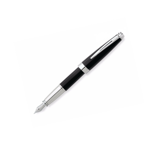 cross aventura black fountain pen