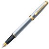 sheaffer prelude 342 silver fountain pen with gold plate trim img1