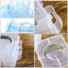 Plastic 3 Layer 18 Grid Jewellery/Makeup/Cosmetic Storage Box for Home (colour as per availability) - Image 5