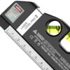 LV-PRO3 Multipurpose ABS Laser Level Line Tool Kit | Standard Cross | leveler Beam with Metric Rulers 8ft/2.5M for Picture Hanging cabinets Tile Walls (Black) - Image 2