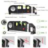LV-PRO3 Multipurpose ABS Laser Level Line Tool Kit | Standard Cross | leveler Beam with Metric Rulers 8ft/2.5M for Picture Hanging cabinets Tile Walls (Black) - Image 5