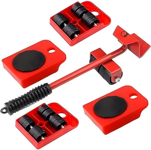 KARDIFF Furniture Lifter Vibration Pads Furniture Lifter/Shifter Tool-4 Pcs 3.9X3.15 Furniture Slides Kit,Furniture Move Roller Tools Max Up for 150Kg/331Lbs 360 Degree Rotatable Pads