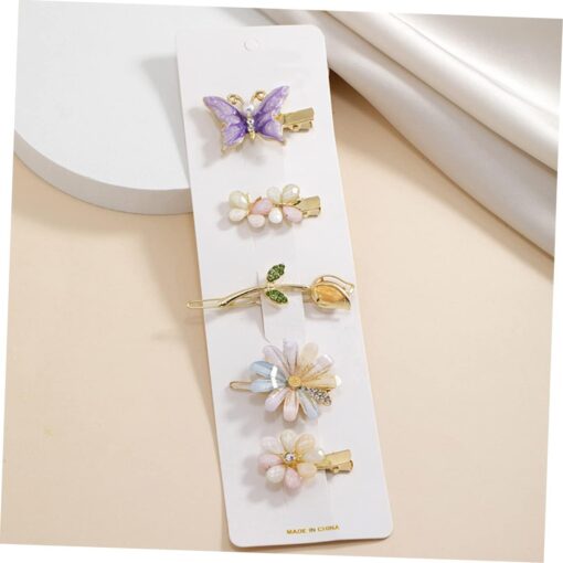 latest Korean fashion Style Flower Lock Hair Clip Pin Hair Accessories set For Women And Girls (5 Pcs)