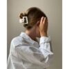 Hair Clips for Thin Hair Neutral Color Small Hair Clips 2" Square Matte 4PCS - Image 2