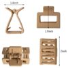 Hair Clips for Thin Hair Neutral Color Small Hair Clips 2" Square Matte 4PCS - Image 4