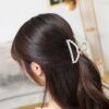 Pearl Hair Claw Metal Hair Clips Women's Set Hair Clip Medium for Thick Thin Hair Women and Girls Hair Accessories 3pc pack - Image 3