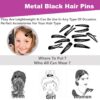 Tic Tac Hair Clips for Girls (Pack of PCs) Matt Black - Image 2