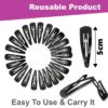 Tic Tac Hair Clips for Girls (Pack of PCs) Matt Black - Image 4