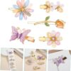 Latest Korean fashion Style Flower Lock Hair Clip Pin Hair Accessories set For Women And Girls (5 Pcs) - Image 3