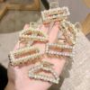 Pearl Hair Claw Metal Hair Clips Women's Set Hair Clip Medium for Thick Thin Hair Women and Girls Hair Accessories 3pc pack - Image 5