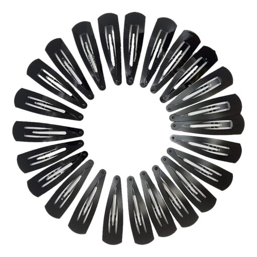 Tic Tac Hair Clips for Girls (Pack of PCs) Matt Black