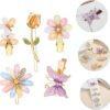 Latest Korean fashion Style Flower Lock Hair Clip Pin Hair Accessories set For Women And Girls (5 Pcs) - Image 2