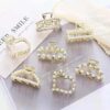 Pearl Hair Claw Metal Hair Clips Women's Set Hair Clip Medium for Thick Thin Hair Women and Girls Hair Accessories 3pc pack - Image 6