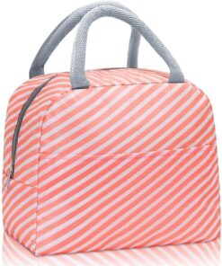 10 lunch bag for women stripe thermal leak proof tote cooler bag original imah2tmebmfrxt3w