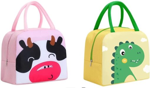 Cute Cartoon Animal Pattern Waterproof Large Capacity Lunch Box Bag for Women
