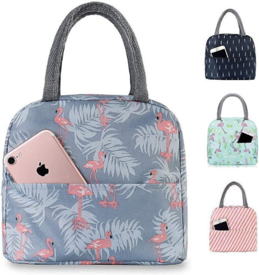 Lunch Bag Small for Office Men Women and Kids Canvas Tiffin Bags