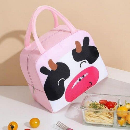 Lunch Bag Thermal Insulation Useful Durable Oxford Cartoon Lunch Bag