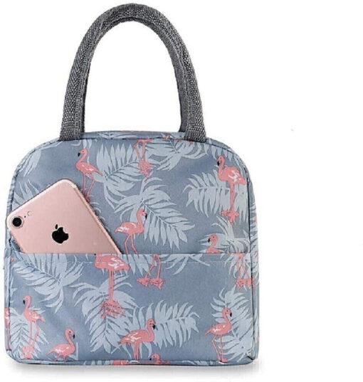Portable Lunch Bag Portable Insulated Canvas Tiffin Bag