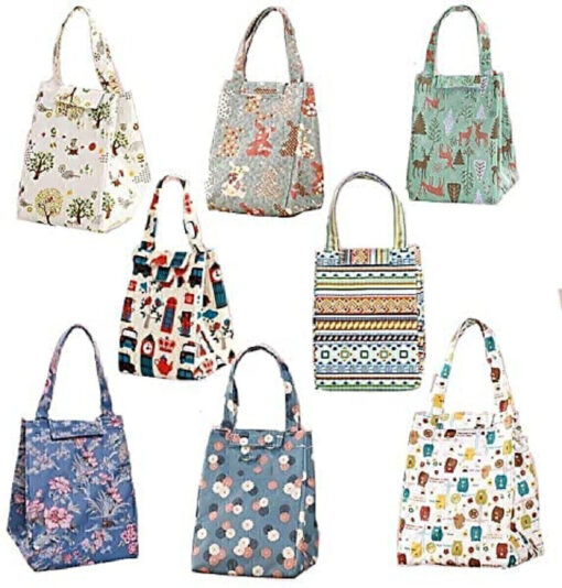 Lunch Bag Fashion Cute Multicolor Cooler Bags Women Waterproof Hand Pack