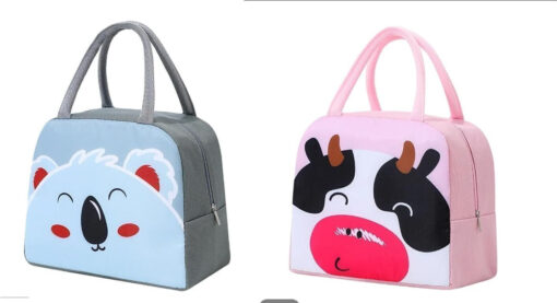 Cute Cartoon Animal Pattern Waterproof Large Capacity Lunch Box Bag for Women