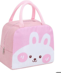 Cart 2 Cute Cartoon Animal Pattern Waterproof Large Capacity Lunch Box Bag for Women