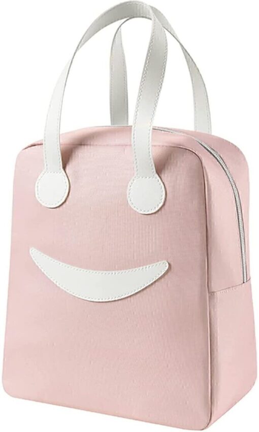 Insulated Lunch Bag for Men Women Kids Boy Girl, Smiley Design