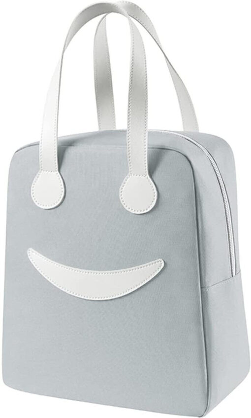 Insulated Lunch Bag for Men Women Kids Boy Girl, Smiley Design