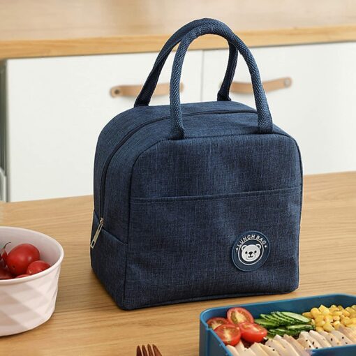 Polyester Lunch Bags for Office Women Men Insulated Travel College & School