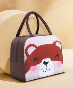 Cart 2 Cute Lunch Bags for Women, Small Portable Cartoon Thermal Lunch Bag