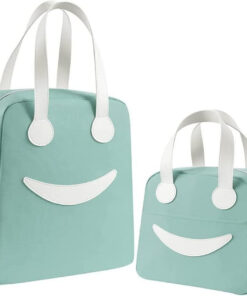 24 insulated canvas smiley lunch bags with aluminum lining for original imah28gdd48wuveu