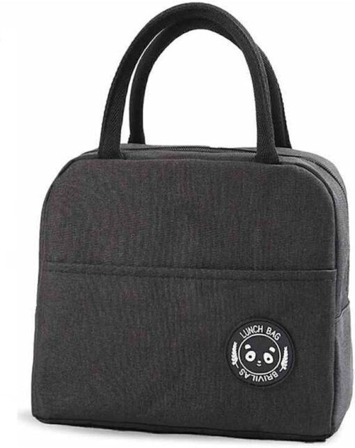 Smiley Design Tote Lunch Bag with Aluminum Foil for Work School Picnic Outdoor