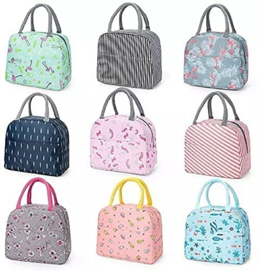 Lunch Bag Handle Insulation Cooler Bag for Women Picnic Travel Portable