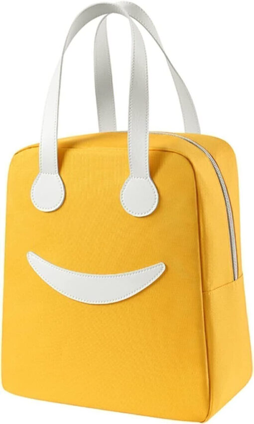 Canvas Insulated Bento Bag Heat Insulation Thick Tote Bag Hand Lunch Box Bag