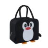 KARDIFF Insulated Lunch Bag Reusable Lunch Bag Tote Bag for Women Printed Lunch Bag for School Picnic Office Outdoor Gym | Easy Carry Lunch Bag (Black)