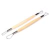 KARDIFF Wood Handle Wax Pottery Clay Sculpture Carving Tool DIY Craft Set Great, Clay Tool Set, Art Wood & Metal Ribbon Cutting Tool Sets Used for Clay, Ceramic and Crafts (6 PCS)