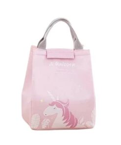 KARDIFF Cooler Bag Lunch Bag for Women Girls for Picnic Work School, Lunch Box Waterproof Foldable Picnic Lunch Tote Bag Thermos Cooler Bag (Pink)